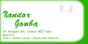 nandor gomba business card